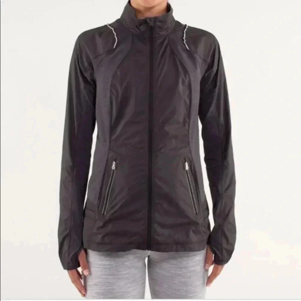Lululemon Run Nothin' But Run Jacket Black Gray
